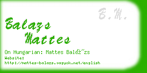 balazs mattes business card